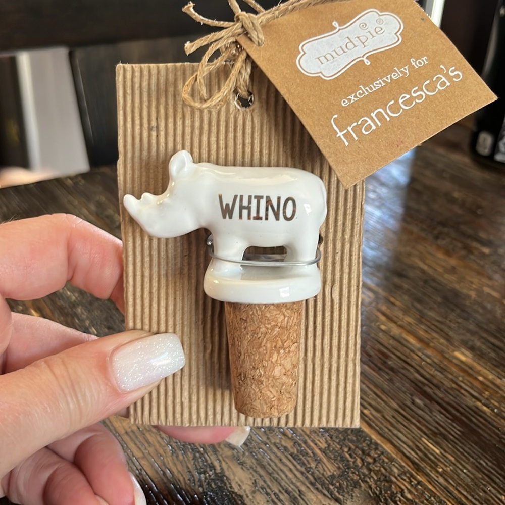 Francesca's White and Brown Dog Drinkware Accessory
